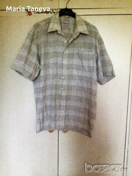 Мъжка риза с къс ръкав, снимка 1