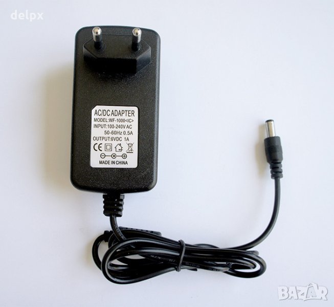 Адаптер за апарат за кръвно налягане стабилизиран с букса 5,5х2,5 6V 1A, снимка 1