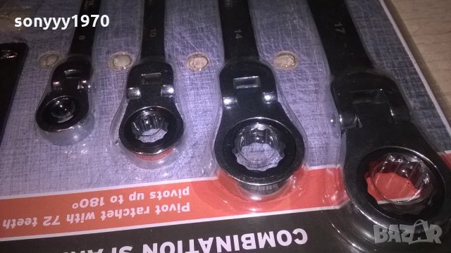 ПОРЪЧАНИ-powerfix profi-germany-немски ключове с тресчотки 5бр, снимка 14 - Ключове - 22047932