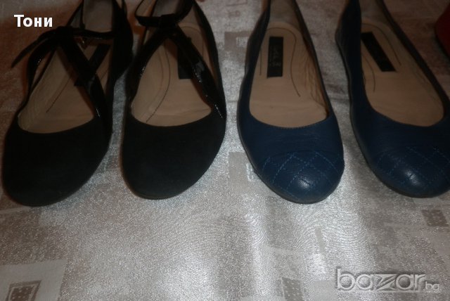 Детски или за дами с малко краче кожени балеринки Cristhelen B в синьо , снимка 12 - Дамски ежедневни обувки - 12159041