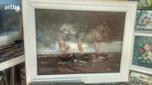 Автентична картина "Регатата", снимка 3 - Картини - 24721889