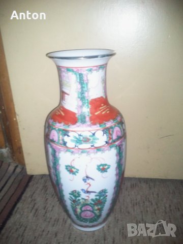 Порцеланова ваза -Стара Китайска Ваза ,Династия Куанлонг Family Rose, снимка 2 - Антикварни и старинни предмети - 25172020