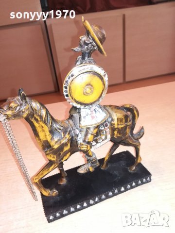 дон кихот и коня-тежка масивна фигура-25х20х8см-L, снимка 9 - Колекции - 21693321