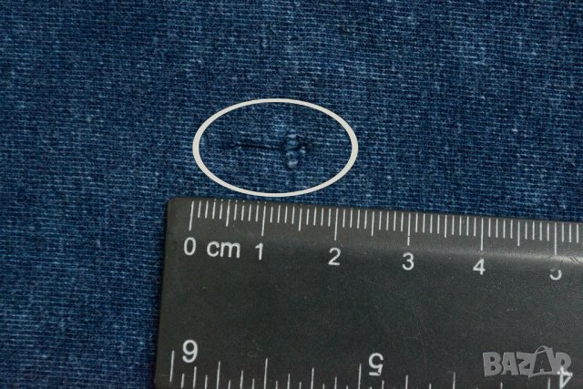 Памучна синя дамска блуза My Manifesto - M, снимка 6 - Блузи с дълъг ръкав и пуловери - 22208639