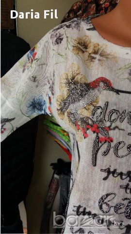 НЕВЕРОЯТНО КРАСИВА БЛУЗА, снимка 5 - Тениски - 18018211