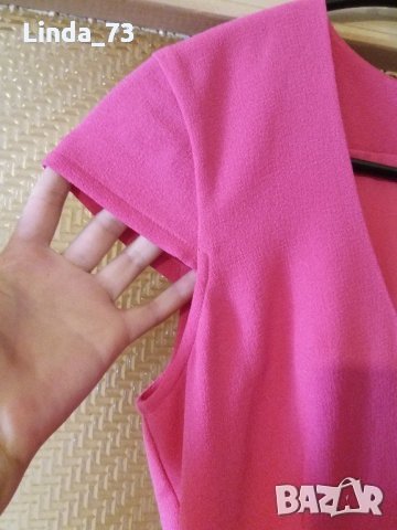 Дам.рокля-"H&M"-/полиестер+ликра/-цвят-цикламен. Закупена от Италия., снимка 8 - Рокли - 22610957