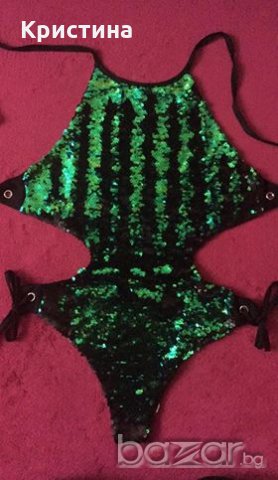 Дамски бански с двуцветни пайети, снимка 7 - Бански костюми - 20389992