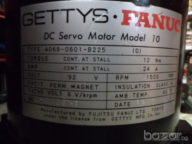 Dc серво мотор Fanuc, снимка 3 - Други машини и части - 7292970