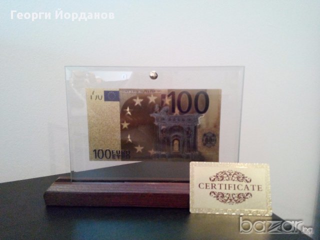 Банкноти сувенири 200 златни евро банкноти със сертфикат идеалните подаръци, снимка 7 - Декорация за дома - 16978219