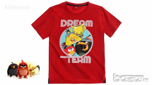 Детска тениска Angry Birds за 8 и 12 г. - М1-3, снимка 2 - Детски тениски и потници - 17294716
