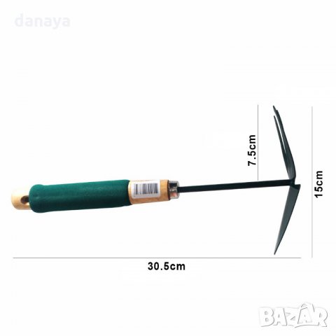 845 Комбинирана ръчна мотичка с дървена дръжка градински инструмент за окопаване, снимка 5 - Градински инструменти - 24897624