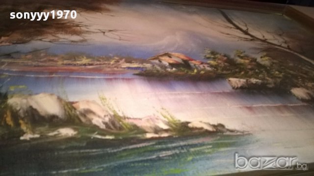 ПОРЪЧАНА-Картина с рамка-маслени бои-61/44см-внос швеицария, снимка 15 - Антикварни и старинни предмети - 15112951