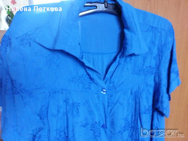 Блузка с къс ръкав с копчета, снимка 4 - Ризи - 12389422