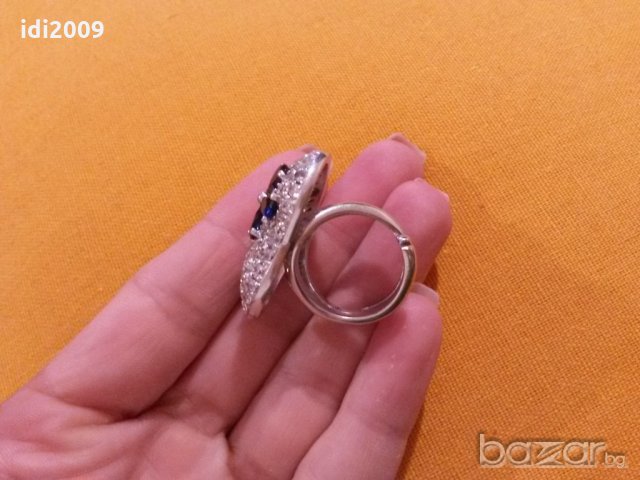 Сребърен масивен пръстен -сърце, снимка 5 - Пръстени - 19212487