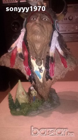 Индиански вожд-40х30см-внос швеицария, снимка 8 - Антикварни и старинни предмети - 17007797