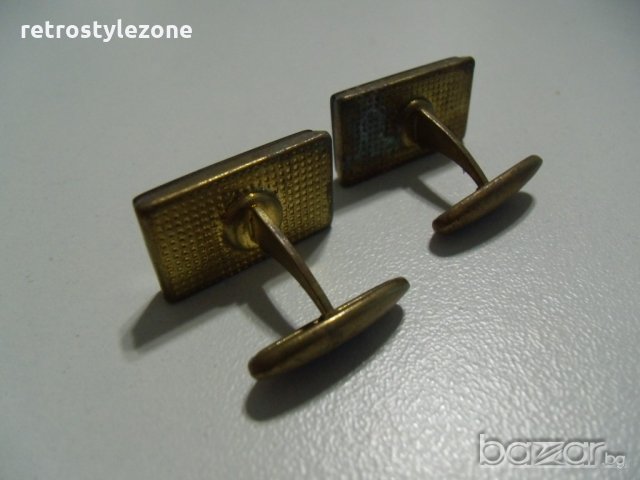 № 401  стари ръкавели  - с черна плочка, снимка 3 - Други ценни предмети - 20749932