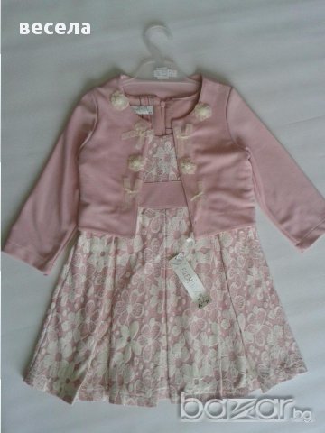 Розова рокля със късо сако - 4,5,6, години, снимка 1