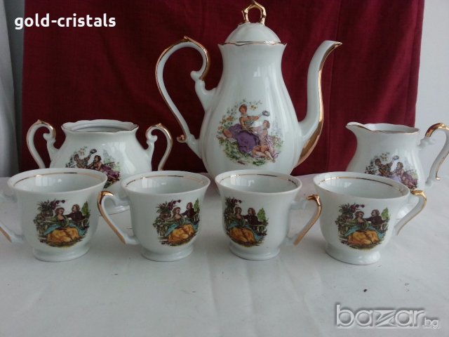  фин порцелан чаши за кафе чайник захарница латиера zajecar, снимка 15 - Антикварни и старинни предмети - 20188820