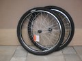 Продавам колела внос от Германия Комплект НОВИ алуминиеви усилени двойностенни капли и гуми 26 цола , снимка 1