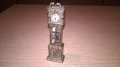 Мини ретро колекция часовник с махало-месинг-9х3х2см-внос швеицария, снимка 3