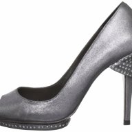 Miss Kg официални сребърни обувки UK4/37 и UK5/38, снимка 2 - Дамски обувки на ток - 7783028