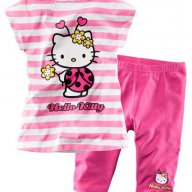 Летен комплект Hello Kitty  блузка + клинче 6-7-8-9 години, снимка 1 - Детски комплекти - 12018569