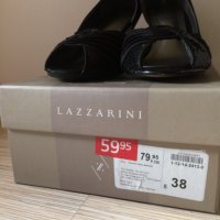 Обувки, официални, Lazzarini, сатен, № 38-39, снимка 4 - Дамски елегантни обувки - 24103296