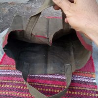 Стара брезентова чанта #2, снимка 6 - Антикварни и старинни предмети - 23354497