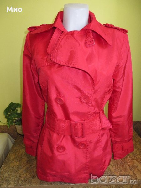 b.young, много красив елегантен тренчкот, 38, червен, снимка 1