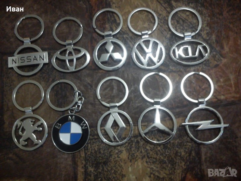 Ключодържател метал хром за различни марки кола автомобил джип ван бус пикап , снимка 1