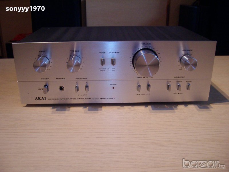 akai am-2250 stereo amplifier made in japan-внос швеицария, снимка 1