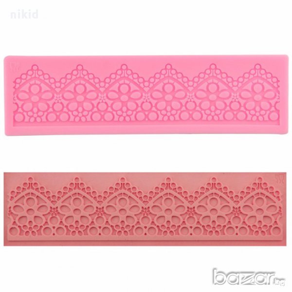 Молд подложка шаблон за сладка захарна дантела с цветя  - за декорации на торта фондан гъмпейст и др, снимка 1