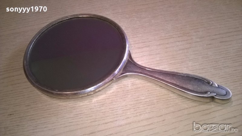 АНТИКА-Ретро огледало-метално-27х14см-внос швеицария, снимка 1