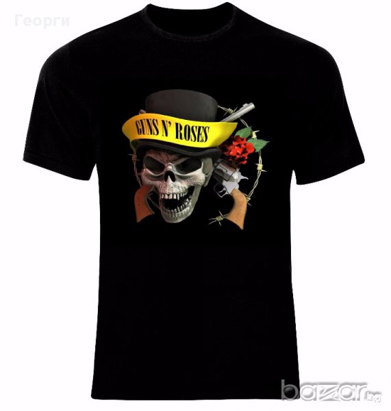 Guns N Roses Skull Rock Тениска Мъжка/Дамска S до 2XL, снимка 1
