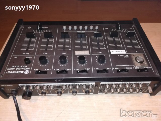 monacor mpx-6000 mixer-made in taiwan-внос швеицария, снимка 6 - Ресийвъри, усилватели, смесителни пултове - 20555304