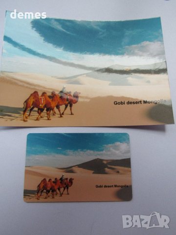Сет магнит и пощенска картичка от Монголия-Гоби, снимка 2 - Колекции - 21689860