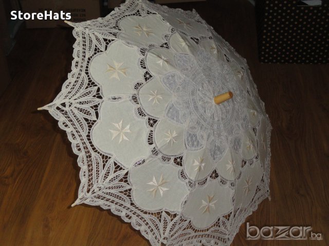 дантелени чадъри, снимка 3 - Сватбени аксесоари - 9256617