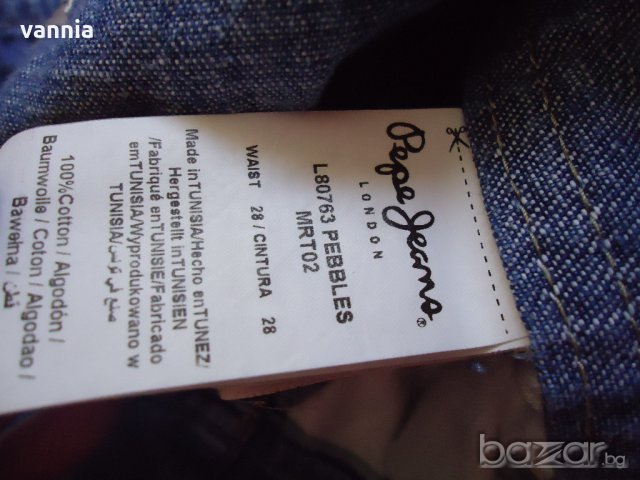 Pepe Jeans-къси дънки с висока талия 28, снимка 4 - Дънки - 18345435