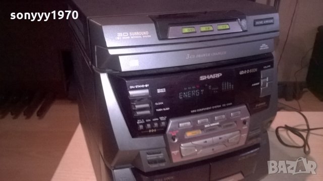 sharp cd/tuner rds/amplifier/deck reverse/aux-от швеицария, снимка 6 - Ресийвъри, усилватели, смесителни пултове - 23530375