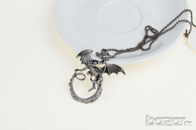 🐉 Едноглав Дракон медальон от Game of Thrones/ House of the Dragon - Таргериен герб, снимка 4 - Колекции - 20925831