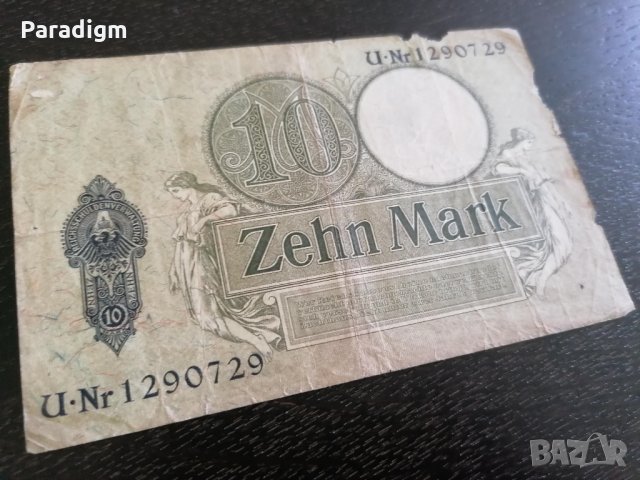 Райх банкнотa - Германия - 10 марки | 1906г., снимка 3 - Нумизматика и бонистика - 25619470