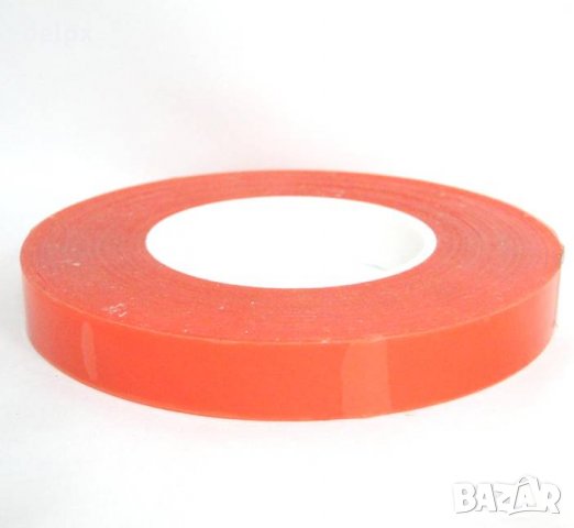 Двойно залепваща лента червена 22mm х 5m, снимка 1