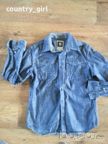 G-star Cedar Border shirt - страхотна мъжка дънкена риза, снимка 4 - Ризи - 19534044