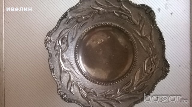 посребрена метална фруктиера, снимка 3 - Антикварни и старинни предмети - 18761072