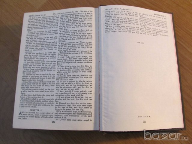 †Старинна американска библия American Bible - 1094 ст. стария и новия завет , снимка 7 - Антикварни и старинни предмети - 18166262