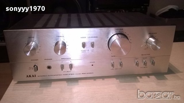 Akai am-2250-amplifier-made in japan-внос швеицария, снимка 2 - Ресийвъри, усилватели, смесителни пултове - 15521160