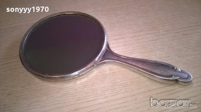 АНТИКА-Ретро огледало-метално-27х14см-внос швеицария, снимка 1 - Антикварни и старинни предмети - 18474771