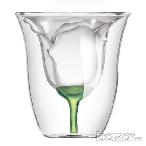 Стъклена чаша "роза"