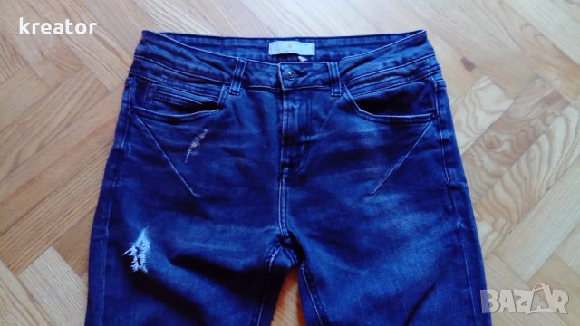 zara man jeans оригинал размер 32 мъжки дънки zara skinny fit вталени тъмно сиви, снимка 3 - Дънки - 22463076