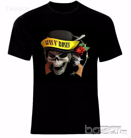 Guns N Roses Skull Rock Тениска Мъжка/Дамска S до 2XL, снимка 1